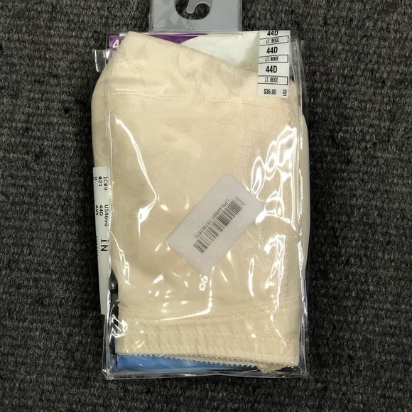 Playtex 18 Hour wireless Custom Flex Back front close bra lt. beige 44D - Picture 3 of 4